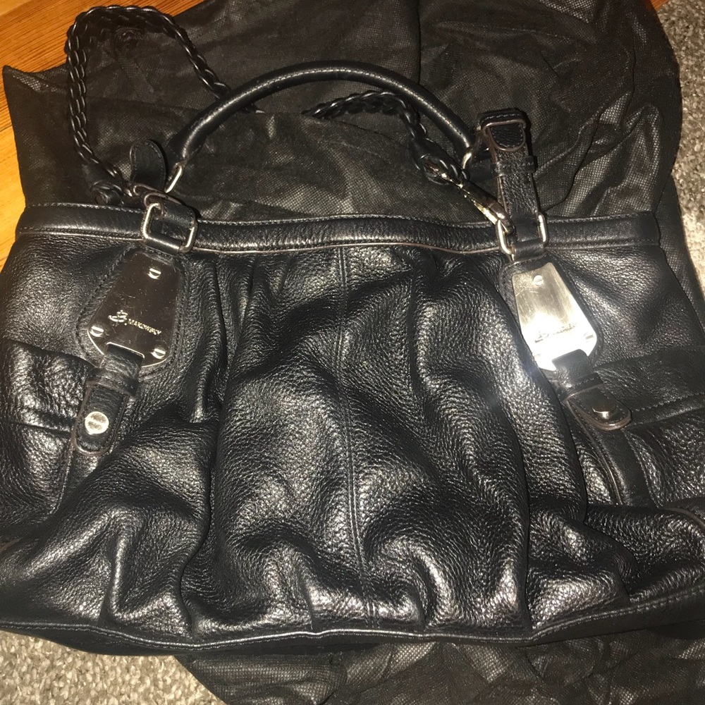 B.Makowsky Black Genuine Leather Bag